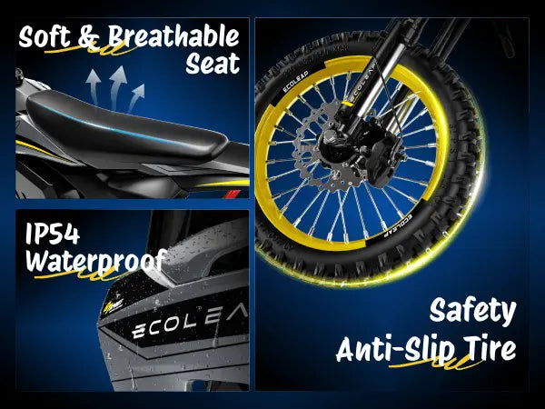 Conqueror X Class 2 Off-Road Only Electric Dirt Bike - Battery & Brake System