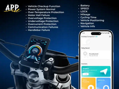 Conqueror X Class 2 Off-Road Only Electric Dirt Bike - Smart Control & Mobile App