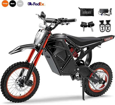 Evoltrix Rogue MX-01 Off-Road Electric Bicycle, Black Side View