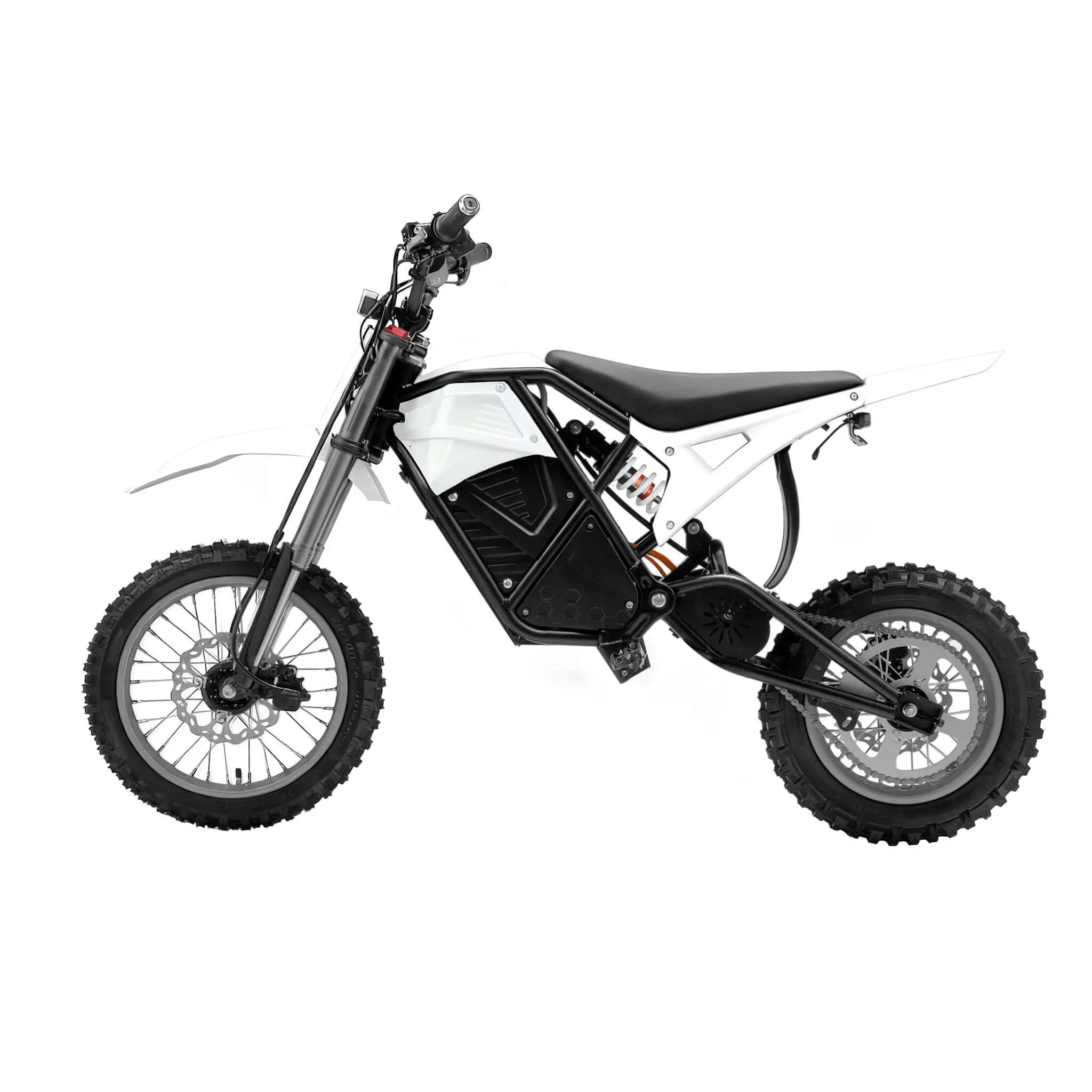 Evoltrix Rogue MX-01 Off-Road Electric Bicycle, White Variant Front View