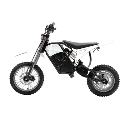 Evoltrix Rogue MX-01 Off-Road Electric Bicycle, White Variant Front View