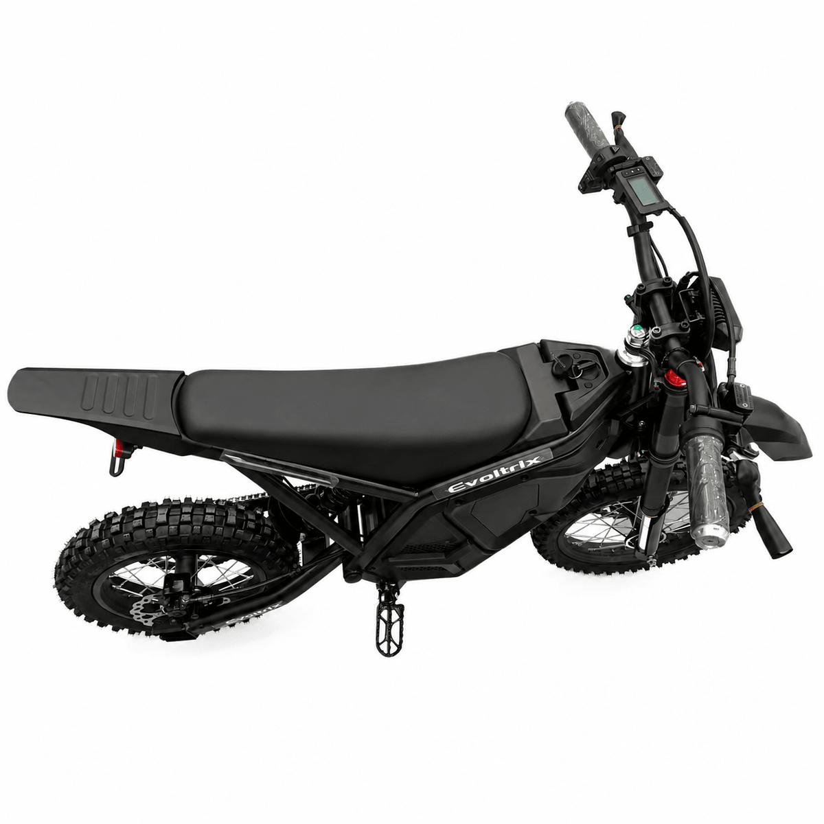 Evoltrix MAX-60 electric dirt bike cockpit detail