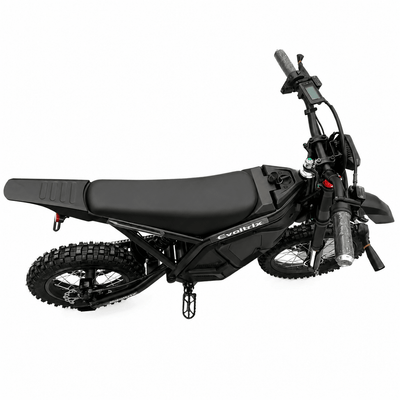 Evoltrix MAX-60 electric dirt bike cockpit detail