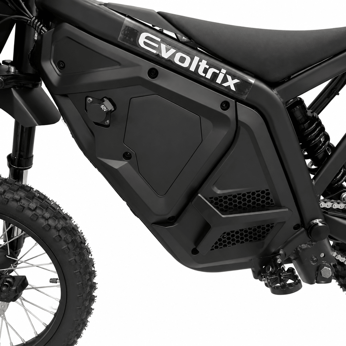 Evoltrix MAX-60 electric dirt bike component detail