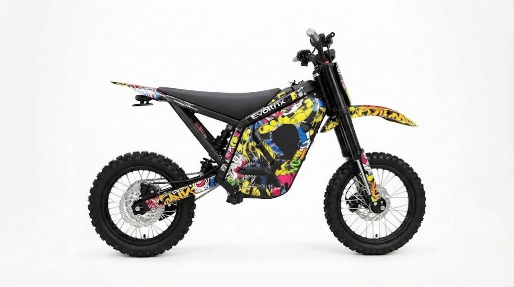 Evoltrix MAX-60 Electric Dirt Bike | 5500W Off-Road E-Moto-Graffiti - Evoltrix