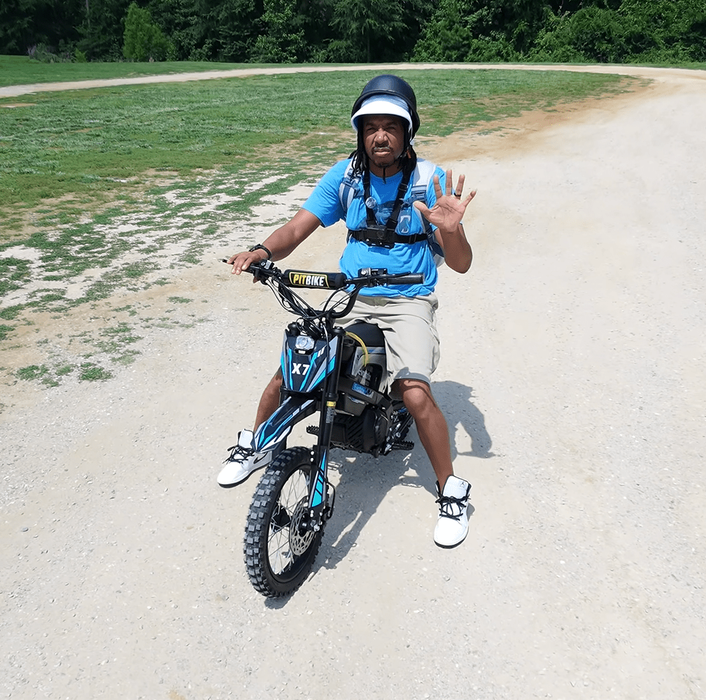 Evoltrix X7 black electric dirt bike suspension detail