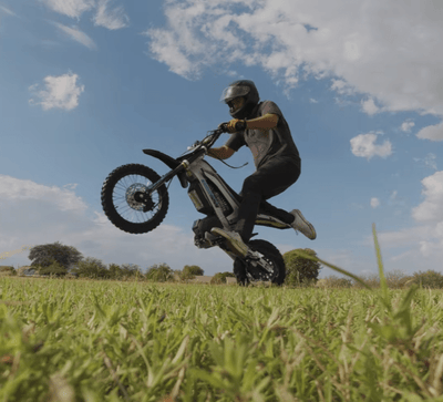 Evoltrix X7 black electric dirt bike side view