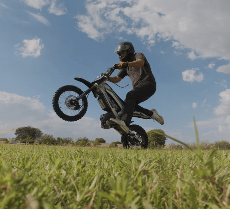Evoltrix X7 black electric dirt bike side view